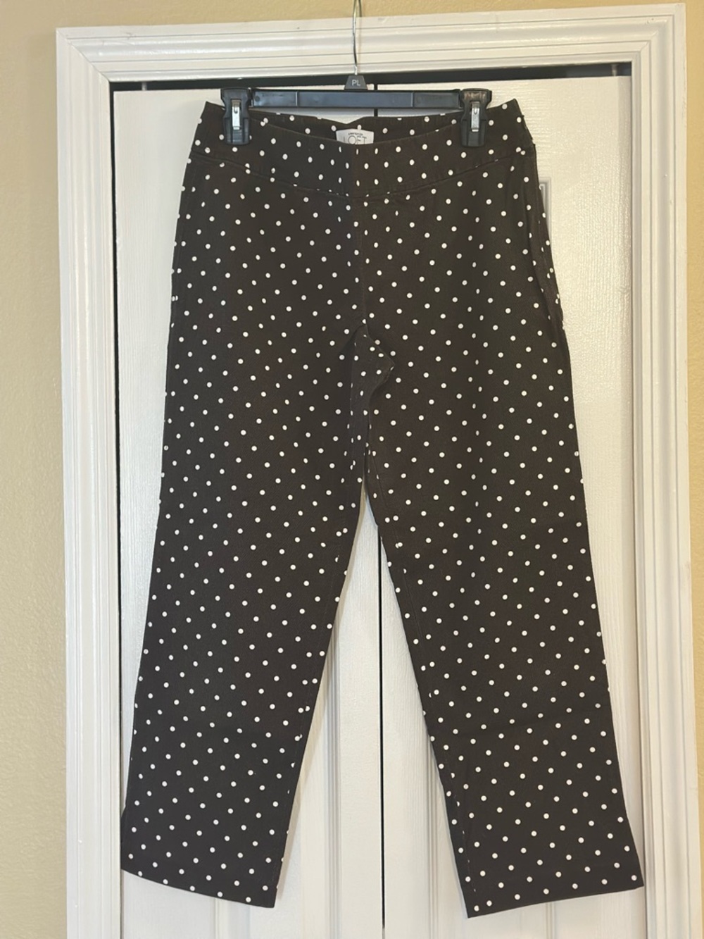 LOFT Black and White Polka Dot Capris